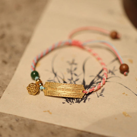 Ancient Tibetan Buddhist Red String Tradition 925 Sterling Silver Handmade Multicolor String Protection Luck Charm Braid Bracelet