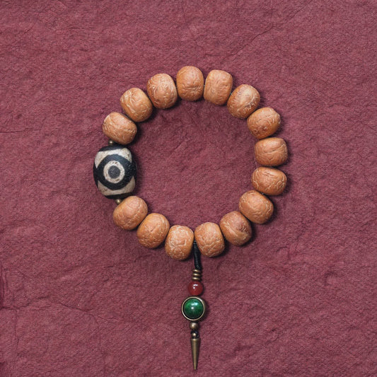 Spiritualität Buddha Karma Tibet Bodhi Samen Dzi Perle Friedensanhänger Armband Mala