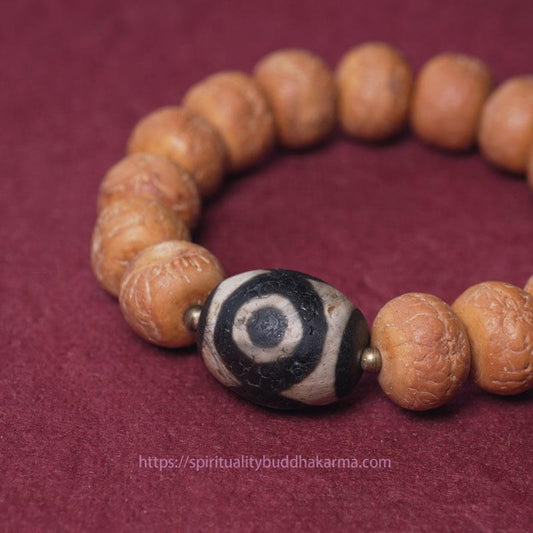 Spiritualität Buddha Karma Tibet Bodhi Samen Dzi Perle Friedensanhänger Armband Mala