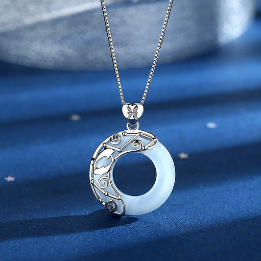 Spiritualität Buddha Karma 925 Sterling Silber 12 Sternbilder des Tierkreises Katzenauge Liebe Unterstützung Halskette Anhänger