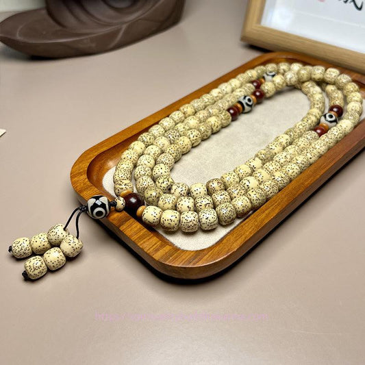 Spiritualität Buddha Karma 108 Mala-Perlen Bodhi-Samen Dzi-Perle Armband zum Schutz vor bösen Geistern