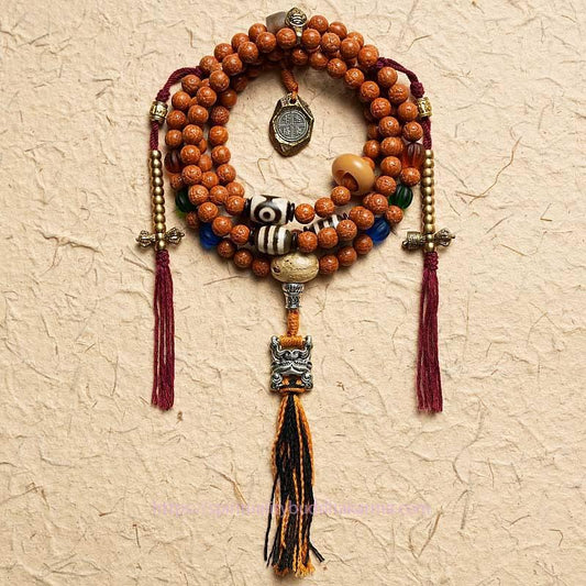 Spiritualität Buddha Karma Tibet Bodhi-Samen 108 Mala-Perlen Weisheit Friedensarmband Halskette