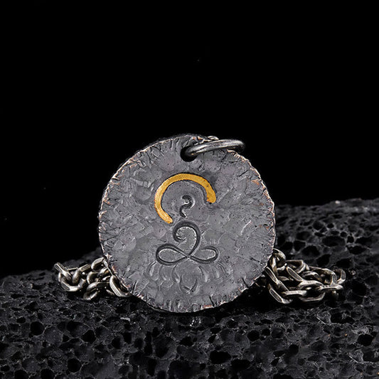Spirituality 999 Sterling Silver 999 Gold 925 Sterling Silver Buddha Statue Lotus Necklace Pendant