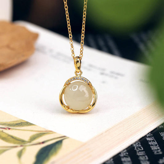 Jade 925 Sterling Silver Natural Hetian White Jade Cyan Jade Protection Necklace Pendant Ring Earrings Set