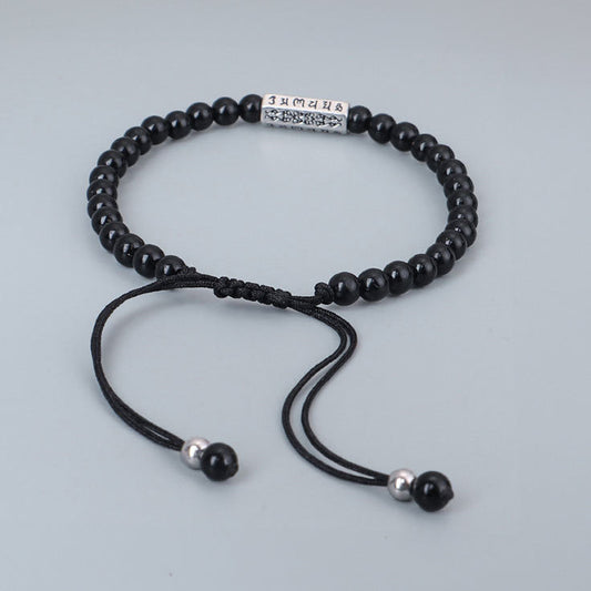 Armband mit dem Sechs-Wort-Mantra Om Mani Padme Hum | Entdecke inneren Schutz und Balance, ideal für Meditation und spirituelles Wachstum