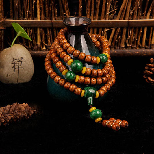 Spiritualität Buddha Karma 108 Perlen Mala Bodhi Samen Jade Harmonie Armband