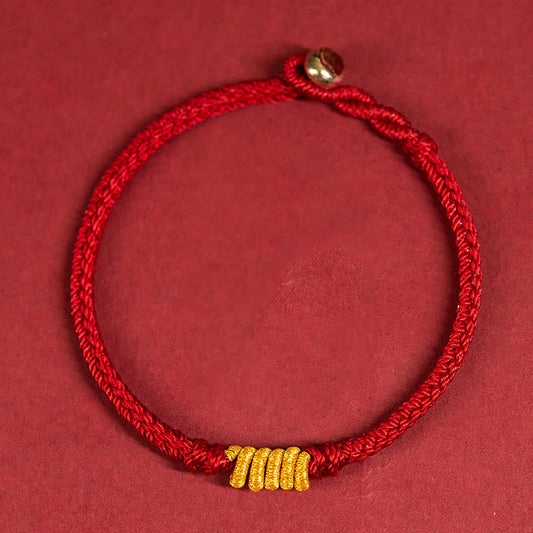 Ancient Tibetan Buddhist Red String Tradition Handcrafted King Kong Knot Luck Protection Braid Rope Bracelet