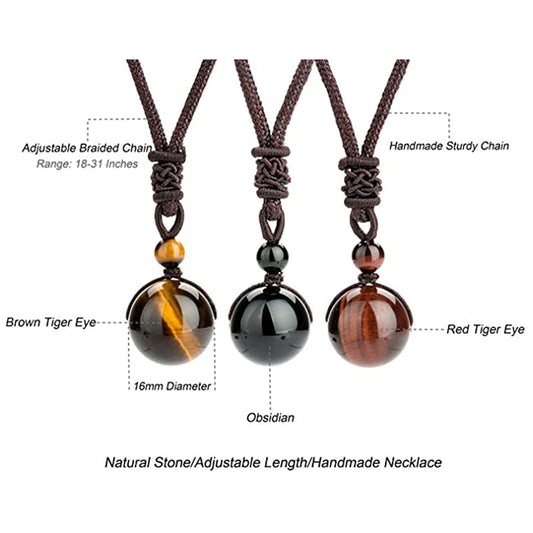 Spirituality Buddha Karma Tibetan Tiger's Eye Protection Necklace