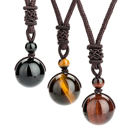 Spirituality Buddha Karma Tibetan Tiger's Eye Protection Necklace