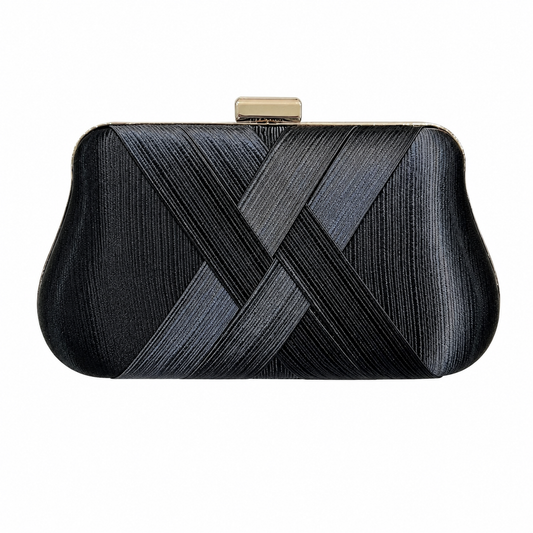 Green Satin-Gloss Fabric Evening Clutch Bag Metal Chain Elegant Retro Mini Evening Bag