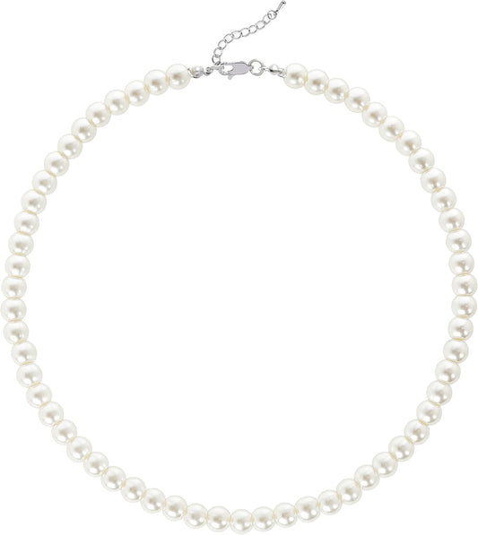 Round Imitation Pearl Necklace Wedding Pearl Necklace for Brides
