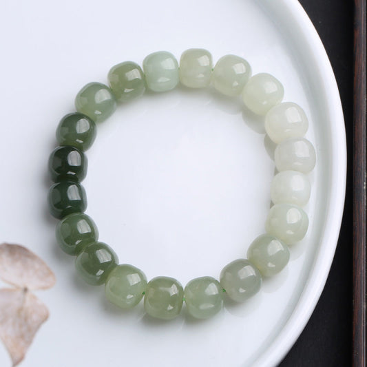 Jade-Farbverlauf-Geld-Glückssegen-Armband