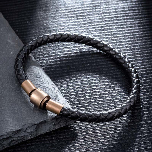Antikes tibetisch-buddhistisches Armband aus rotem Lederseil mit geflochtener Schnur