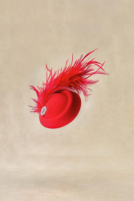 Fascinator Hat for Women Tea Party Kentucky Derby Pillbox Headpiece Costume Feathers Carnival Head Wear