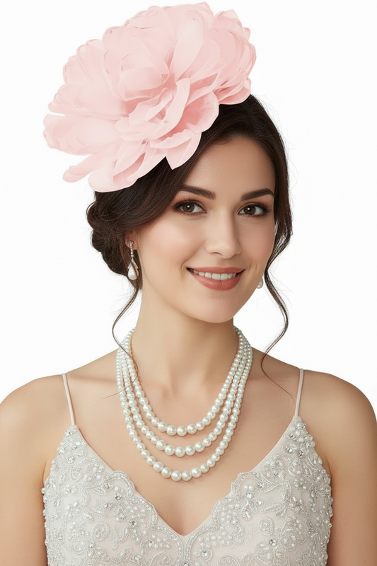 Fascinators Hats for Women - Tea Party Kentucky Fascinator Hat Lightweight Mesh Peony Flower Headband with Hair Clip