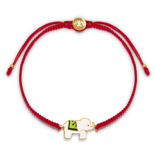 Ancient Tibetan Buddhist Red String Tradition Tibetan Handmade 925 Sterling Silver Lucky Elephant Red String Bracelet