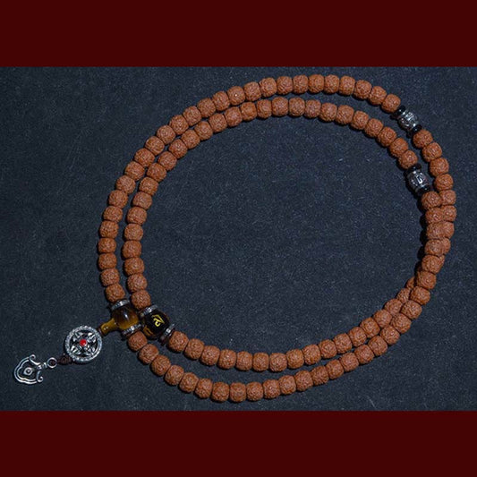 Tibet 108 Mala-Perlen Rudraksha Bodhi-Samen Chinesisches Tierkreiszeichen Geburtsbuddha Reichtums-Charm-Armband