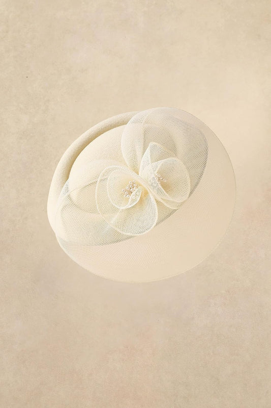 Fascinators Hats for Women - Tea Party Hat Kentucky Fascinator Derby Flower Mesh Pillbox Hat for Bridal Wedding