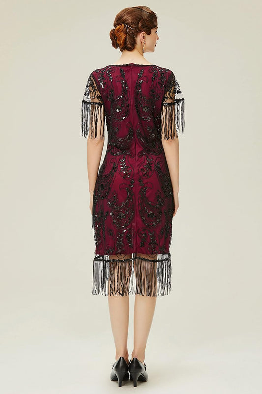 1920s Flapper Dress Great Gatsby Fringed Sequins Dress for Prom Party