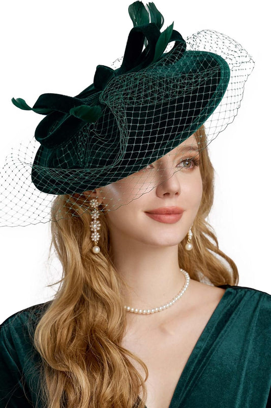 Tea Party Fascinator Kentucky Hat Fascinator Cocktail Church Pillbox Hat Derby Headband