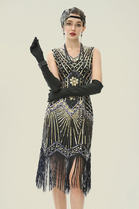 1920s Accessories for Women - Flapper Feather Headband Headpiece for Women Pearl Bracelet Necklace Gloves