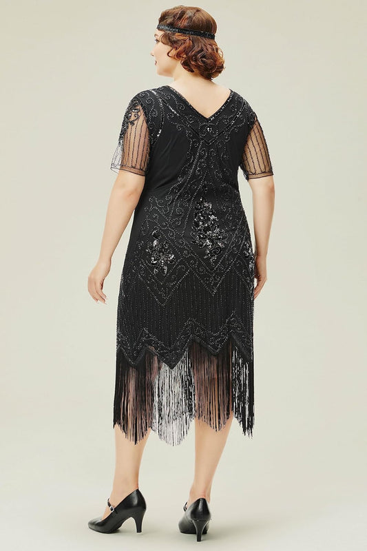 Great Gatsby Dresses for Women Plus Size Cocktail Dress 1920s Flapper Costume for Women