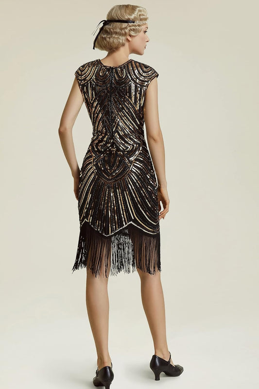 Women's Flapper Dresses 1920s Beaded Fringed Great Gatsby Dress