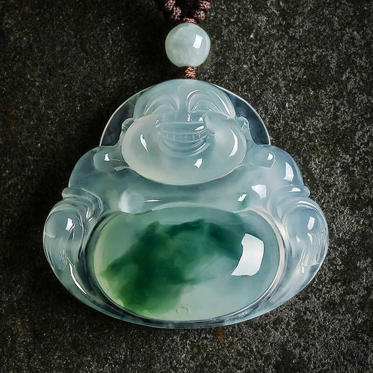 Spirituality Cyan Jade Luck Necklace Pendant