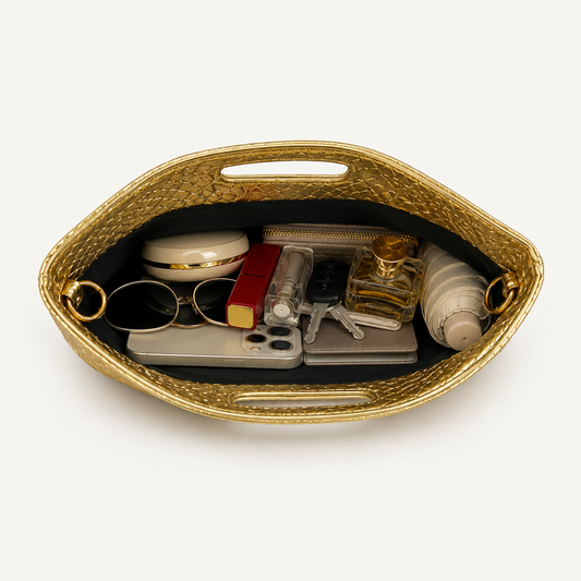 Metallic Snake-Texture Evening Clutch for Women | Large-Capacity Chain Shoulder Bag | Luxurious Party & Event Handbag