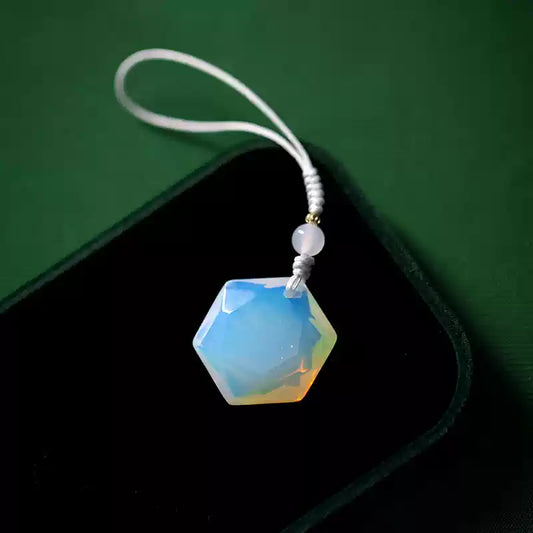 Handy-Anhänger aus schwarzem Obsidian, Opal und Bergkristall: Elegante Designs mit kraftvoller energetischer Wirkung