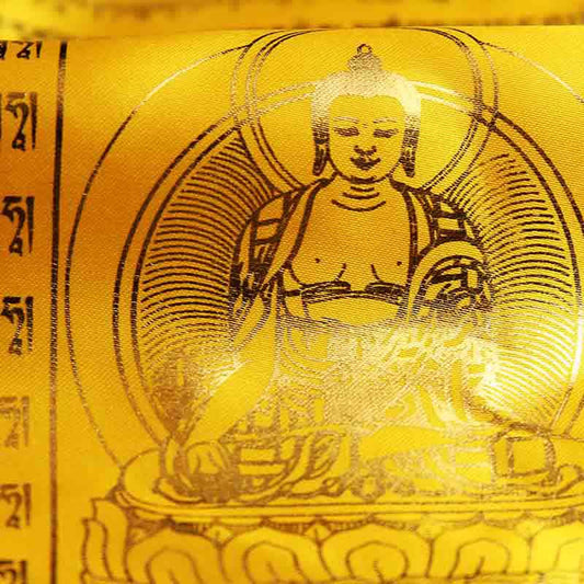 Spirituality Tibetan 5 Colors Windhorse Buddha Scriptures Auspicious Outdoor Prayer Flag