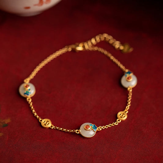 Jade-Armband mit Glückswolken-Motiv