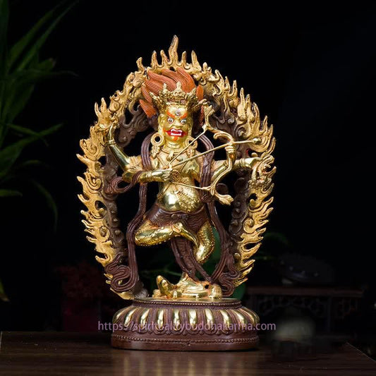 Kurukulla Buddha-Figur, Gelassenheit, Kupferstatue, Heimdekoration