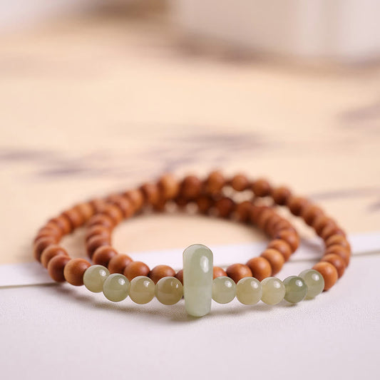 Jade-Sandelholz-Hetian-Jade-Schutz-Doppelwickelarmband