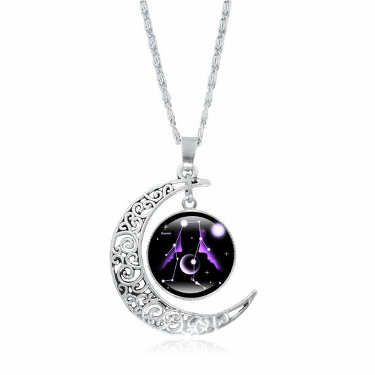 Spiritualität Buddha Karma 12 Sternbilder des Tierkreises Mond Schutz Halskette Kettenanhänger
