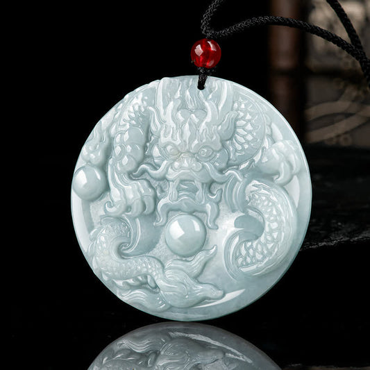 ❗❗❗A Flash Sale- Jade  Chinese Zodiac Dragon Jade Success Amulet String Necklace