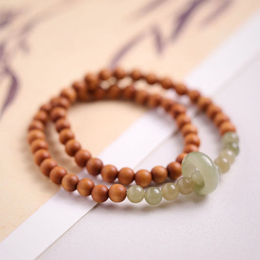 Jade-Sandelholz-Hetian-Jade-Schutz-Doppelwickelarmband 