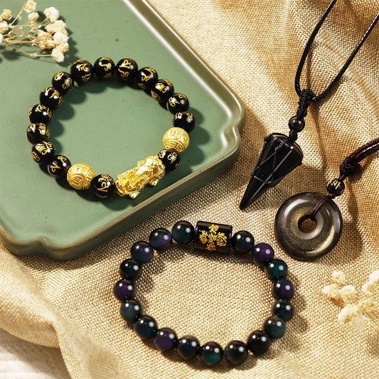 Spiritualität Buddha Karma Absorption negativer Energien Obsidianbündel