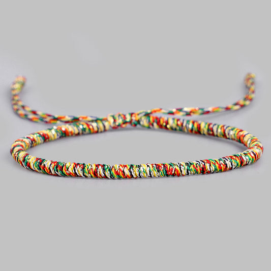 Pure renaissance, équilibre Wu Xing, purification et protection énergétiques | Ensemble de bracelets tibétains ajustables porte-bonheur