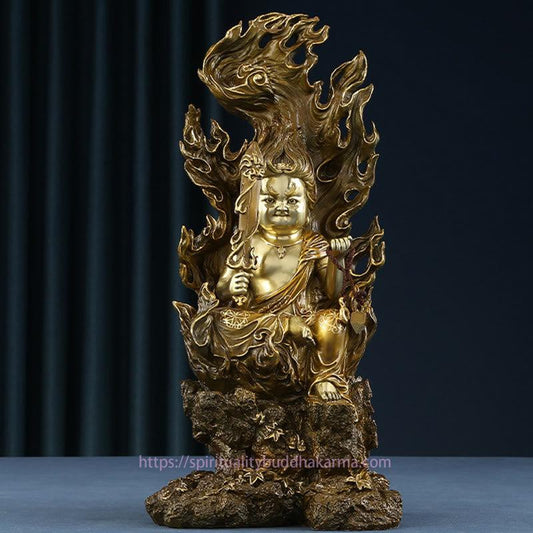 Statuette de Bouddha Acalanatha, statue en cuivre, décoration pour la maison, symbole de spiritualité et de sérénité