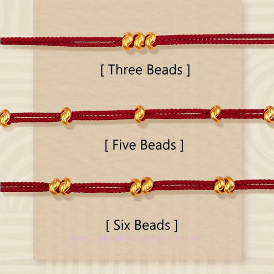 Tibetisches Knoten-Schutzarmband aus 999er Gold mit Wunschknoten-Design, handgefertigtes Glücksarmband aus geflochtenem Seil. 