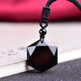 Back Obsidian with Black String