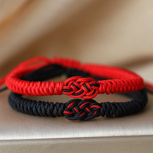 Ancient Tibetan Buddhist Red String Tradition  2Pcs Tibetan Luck Chinese Knot Protection String Bracelet