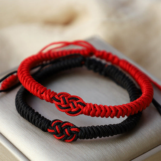 Ancient Tibetan Buddhist Red String Tradition  2Pcs Tibetan Luck Chinese Knot Protection String Bracelet