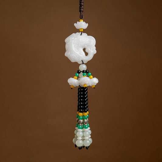 Jade FengShui Jade PiXiu Segens-Autoanhänger Dekoration 