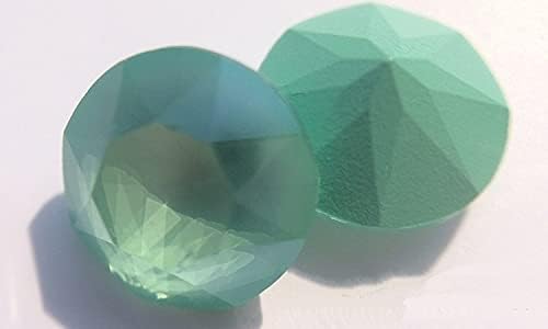 925 Sterling Silver,6.5mm Crystal Serial Earring Gemstone Stone, Stud with Gift Box,Men Women (Blue Jade)
