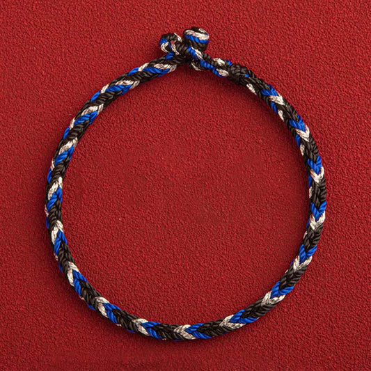 Ancient Tibetan Buddhist Red String Tradition  "May prosperity fill your life" Lucky Multicolored Bracelet