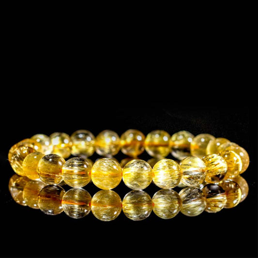 Bracelet de bénédiction du bonheur et de la richesse naturelle pour le chakra du plexus solaire (troisième chakra) (30 % de réduction supplémentaire | CODE : FS30)