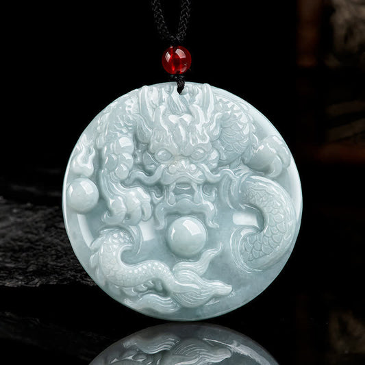 ❗❗❗A Flash Sale- Jade  Chinese Zodiac Dragon Jade Success Amulet String Necklace