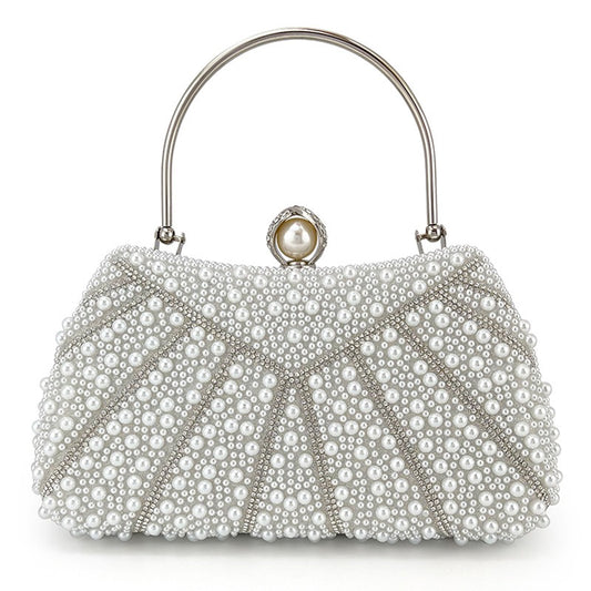 Women’s Pearl Shell Evening Bag | Elegant Clutch Purse for Wedding, Banquet and Party